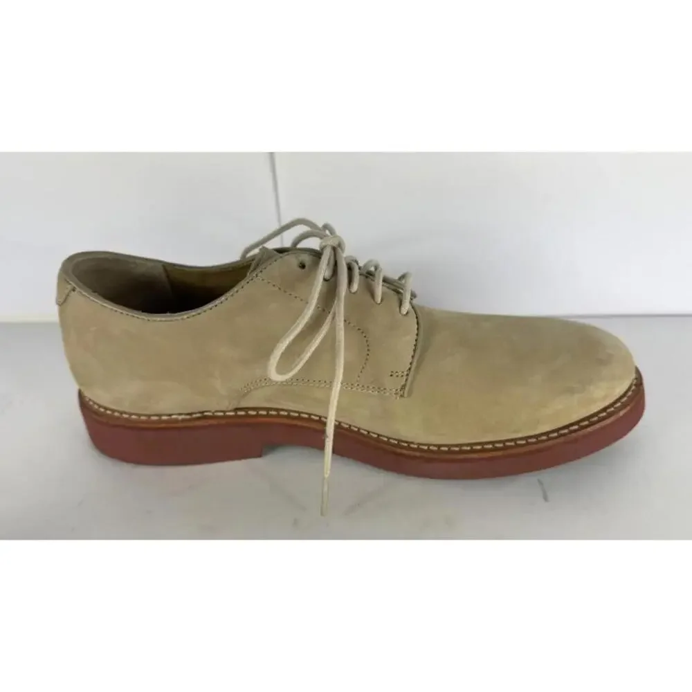 Brooks Brothers Suede Derby Shoes Mens US 8 Made in USA Tan Casual Dress